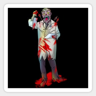 Undead Doctor Zombie Magnet